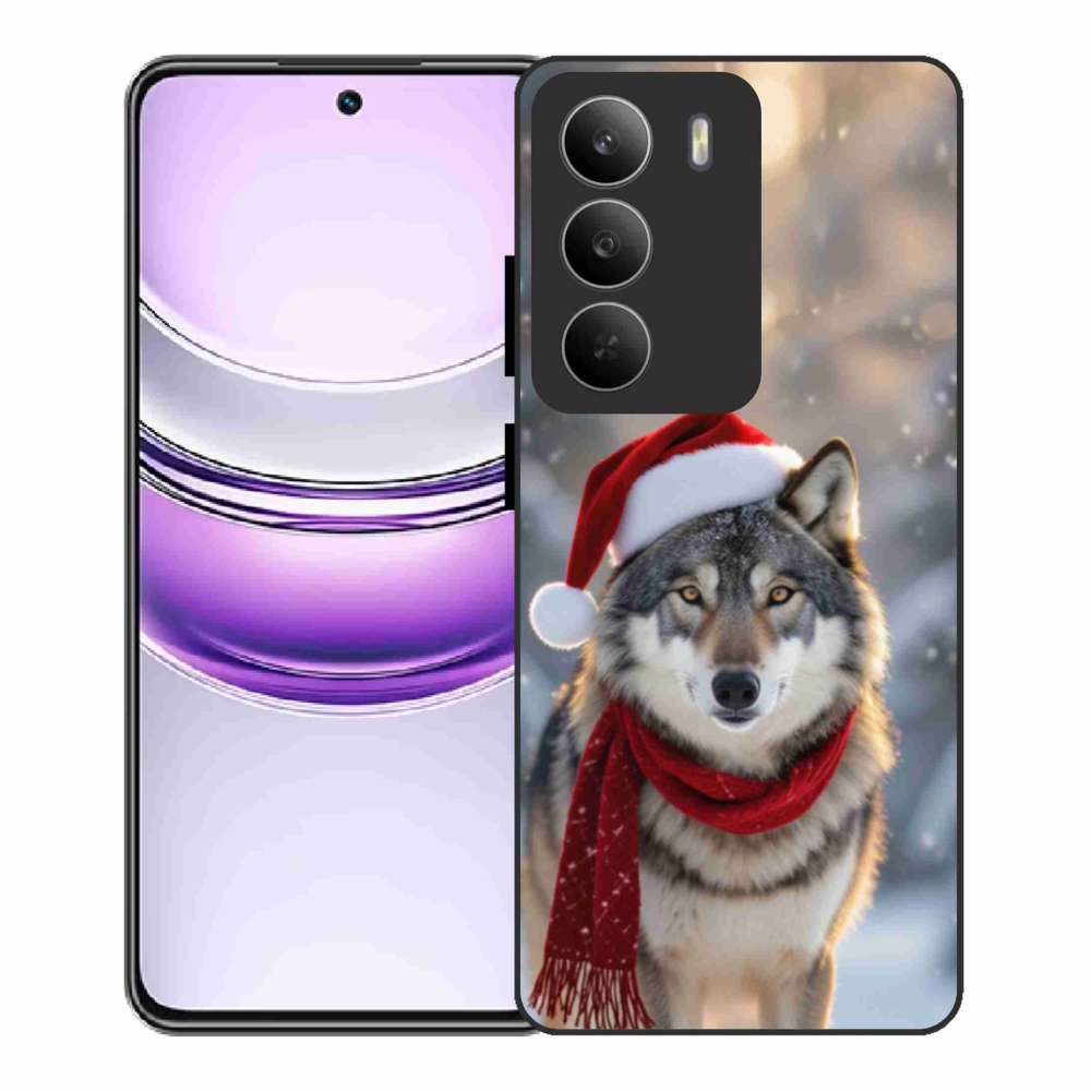 Gél borítás mmCase a Realme 14x 5G-hez - Karácsonyi farkas