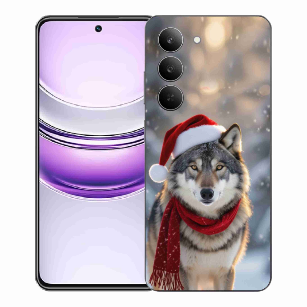 Gél borítás mmCase a Realme 14x 5G-hez - Karácsonyi farkas