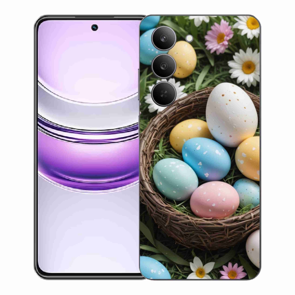 Gél borító mmCase a Realme 14x 5G készülékhez - Húsvéti tojások 2