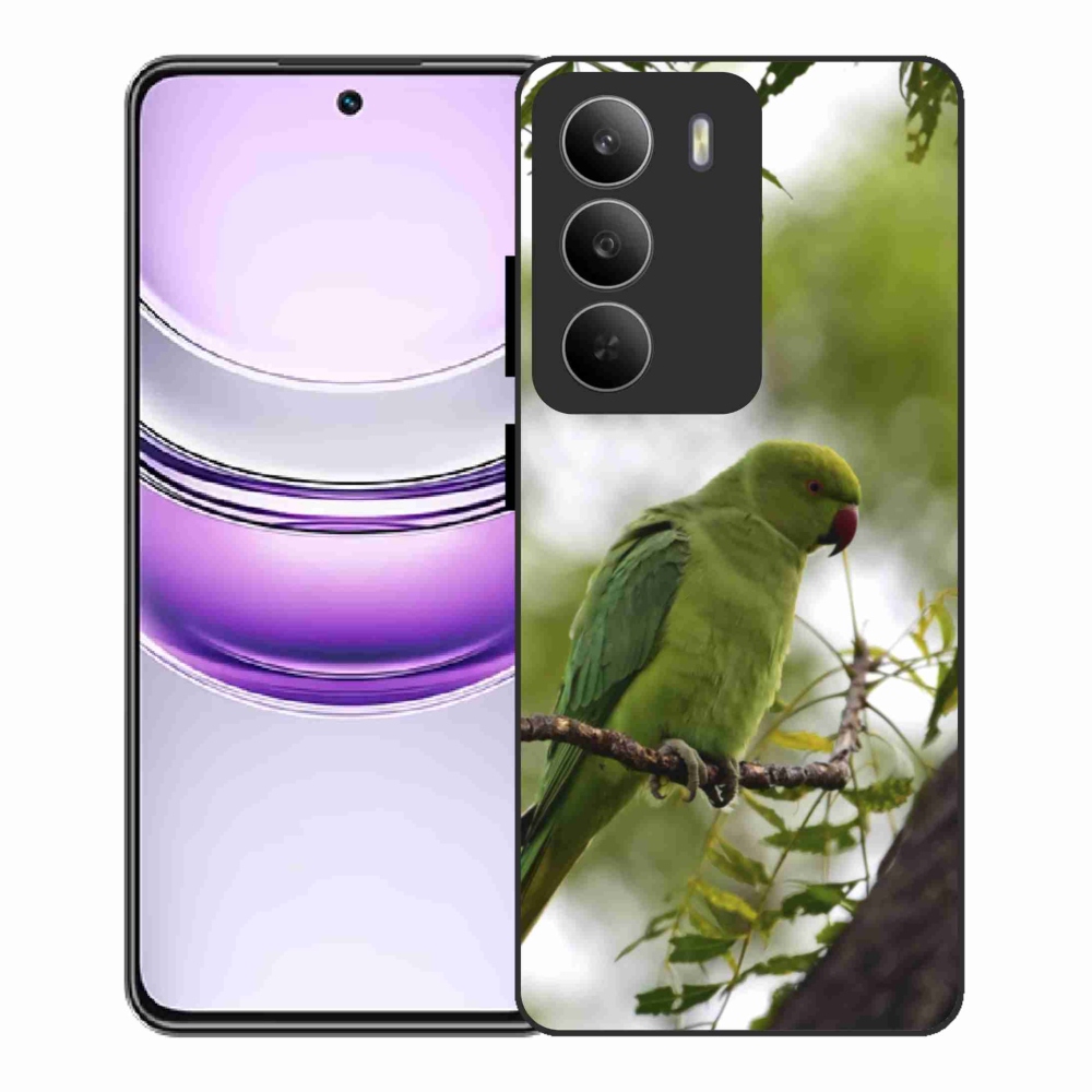 Zselés borítás mmCase a Realme 14x 5G készülékhez - zöld papagáj