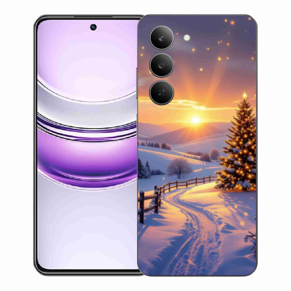 Gél borító mmCase a Realme 14x 5G készülékhez - téli tájkép