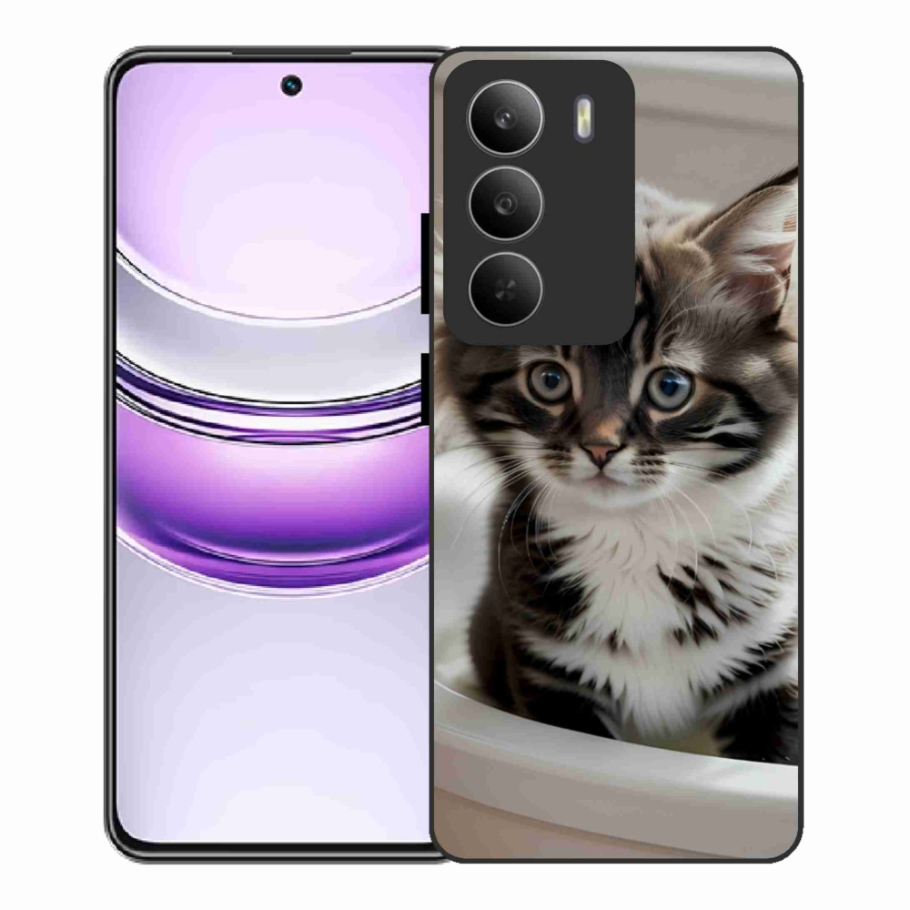 Gél borító mmCase a Realme 14x 5G készülékhez - kíváncsi cica