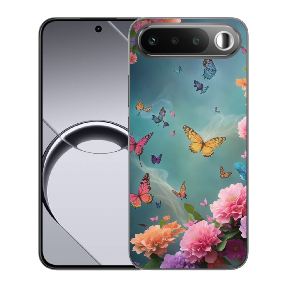 mmCase gél tok a Realme 16 5G-hez – színes virágok és pillangók