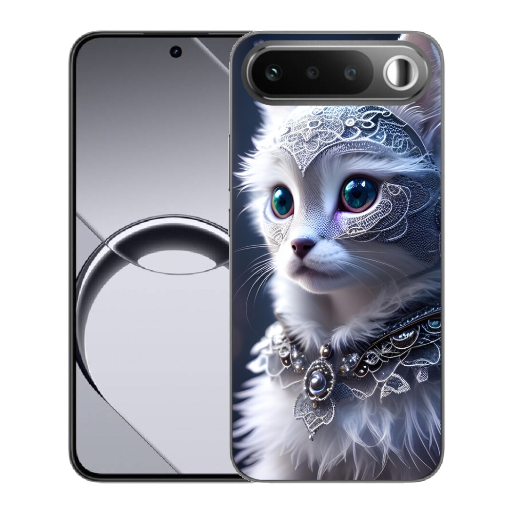 mmCase gél tok a Realme 16 5G-hez – fehér macska