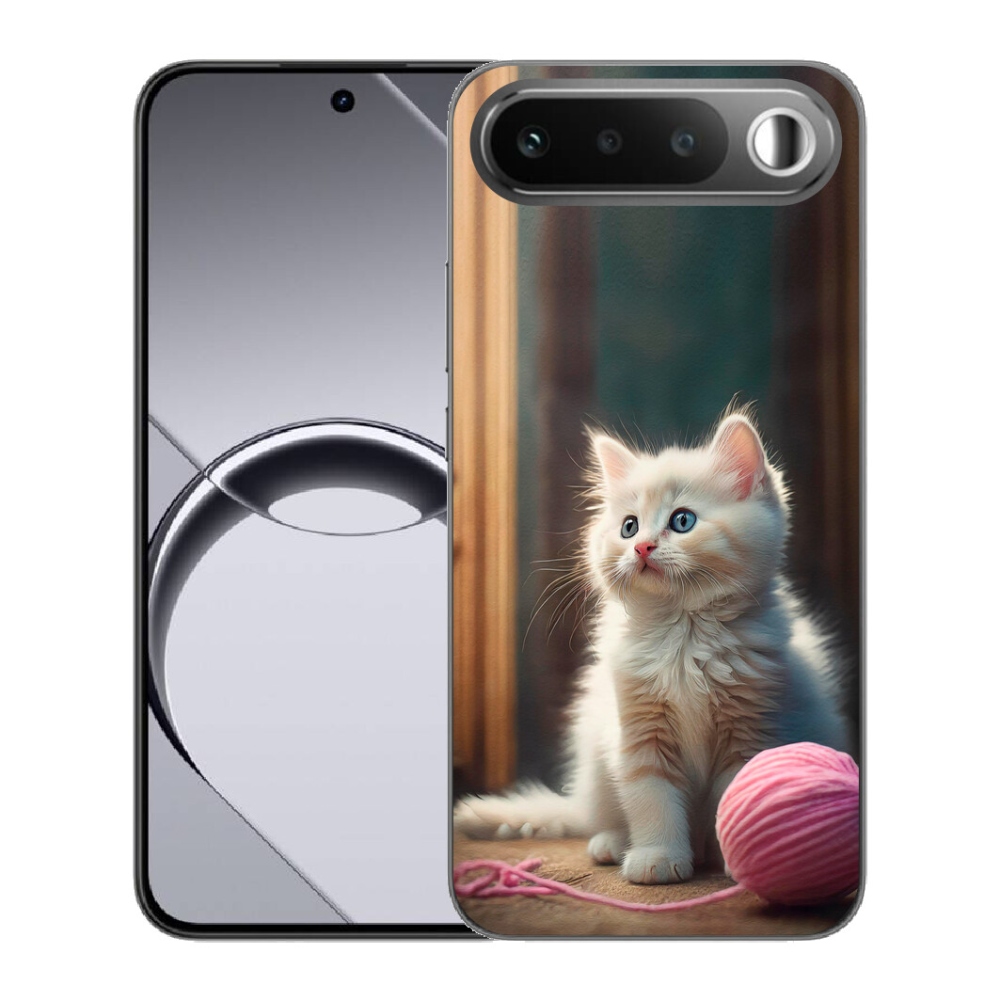 mmCase gél tok a Realme 16 5G-hez – fehér cica 2