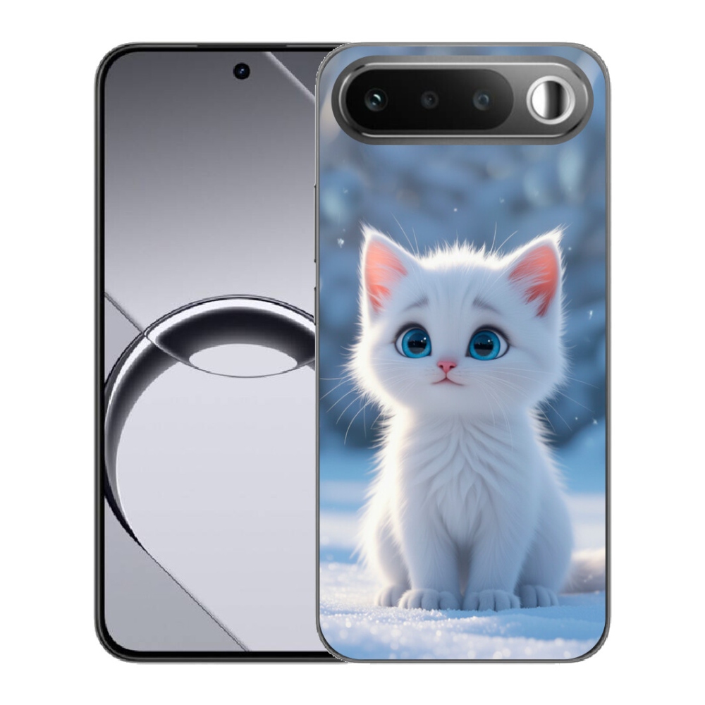 mmCase gél tok a Realme 16 5G-hez – fehér cica 3