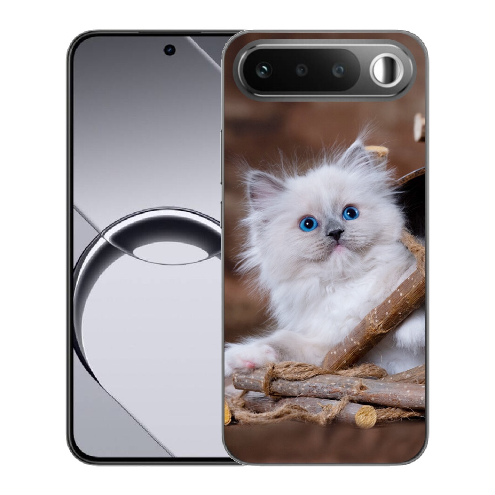 mmCase gél tok a Realme 16 5G-hez – fehér cica