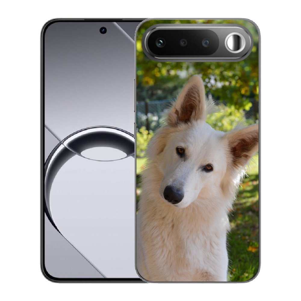 mmCase gél tok a Realme 16 5G-hez – fehér svájci juhászkutya 1