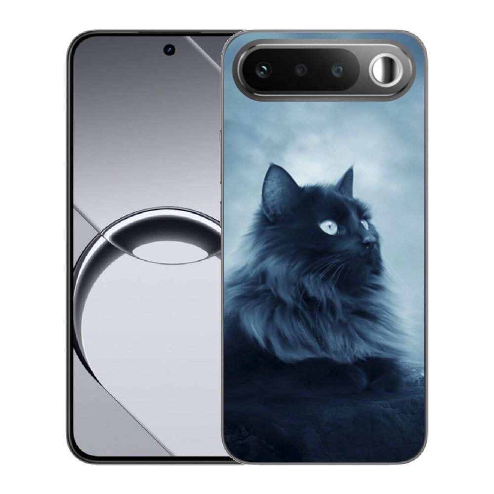 mmCase gél tok a Realme 16 5G-hez – fekete macska 1