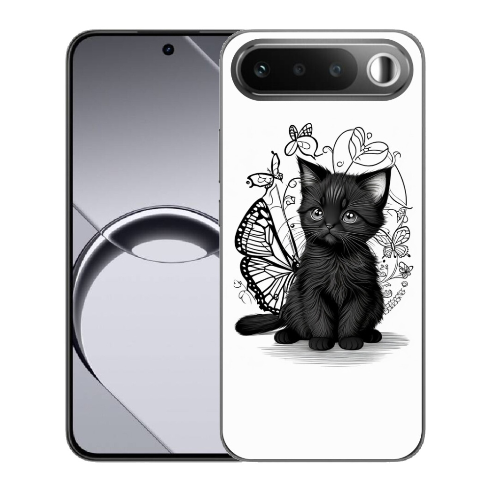 mmCase gél tok a Realme 16 5G-hez – fekete cica