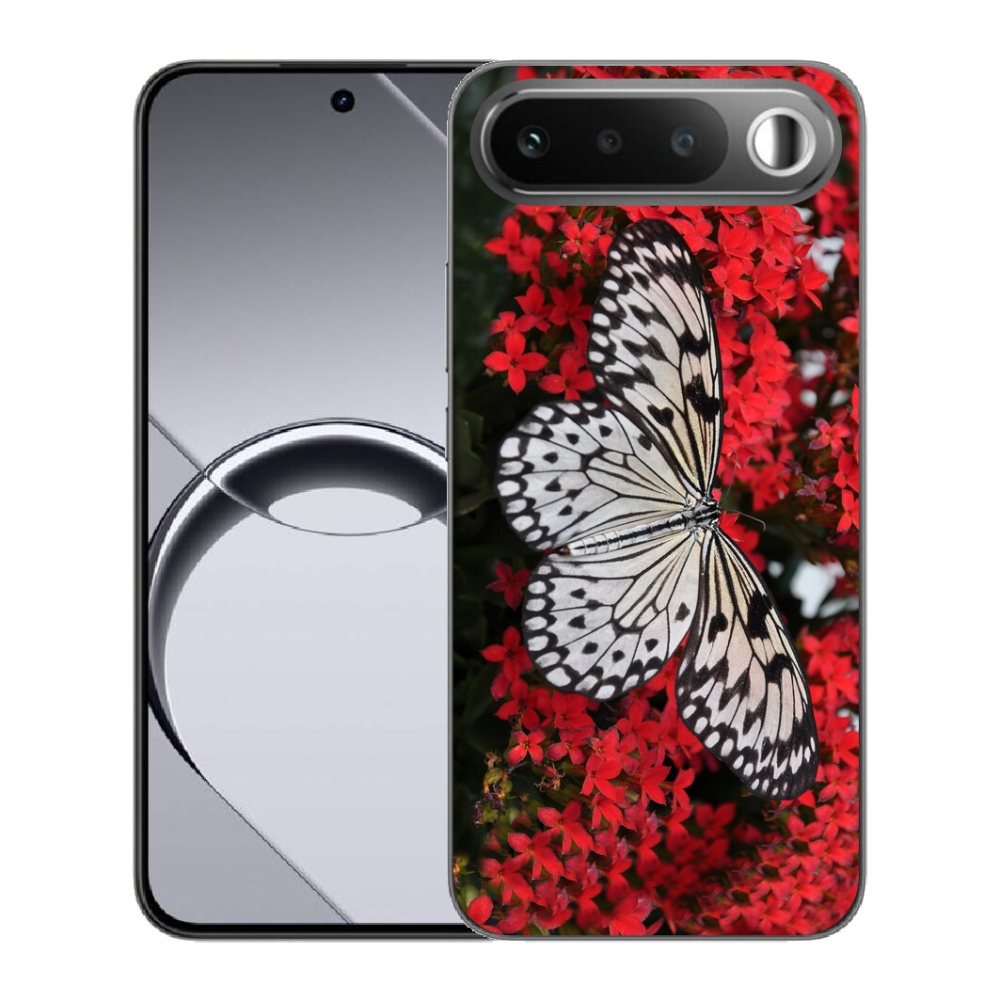 mmCase géltok a Realme 16 5G-hez – fekete-fehér pillangó 1