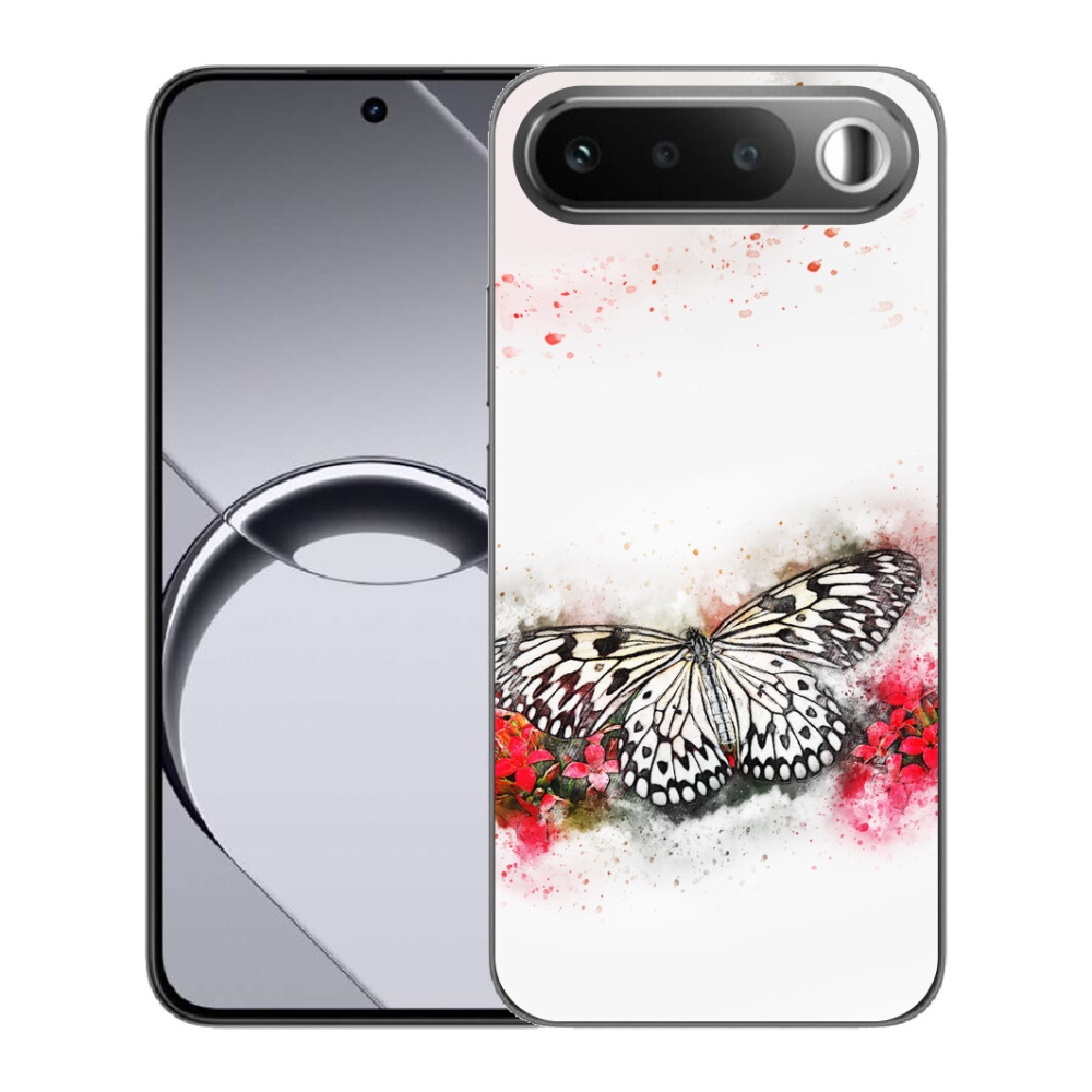 mmCase géltok a Realme 16 5G-hez – fekete-fehér pillangó