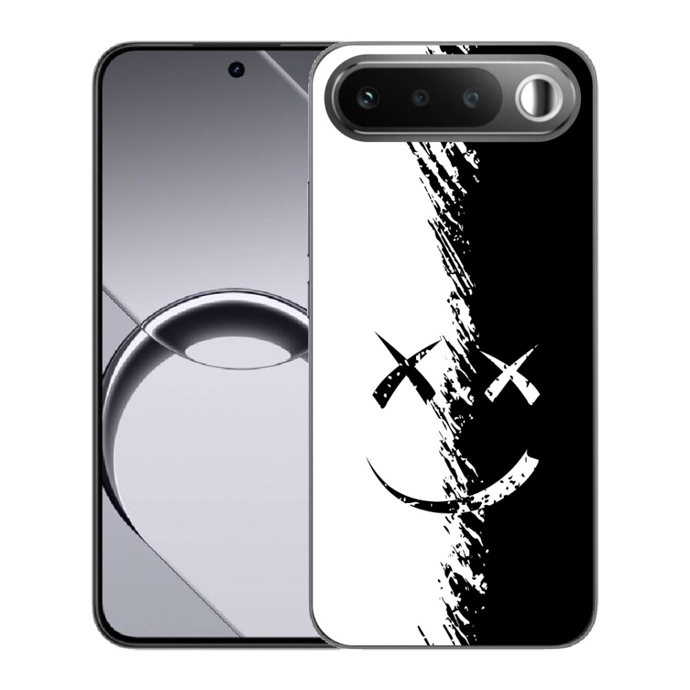 mmCase gél tok a Realme 16 5G-hez – fekete-fehér mosolygós arc