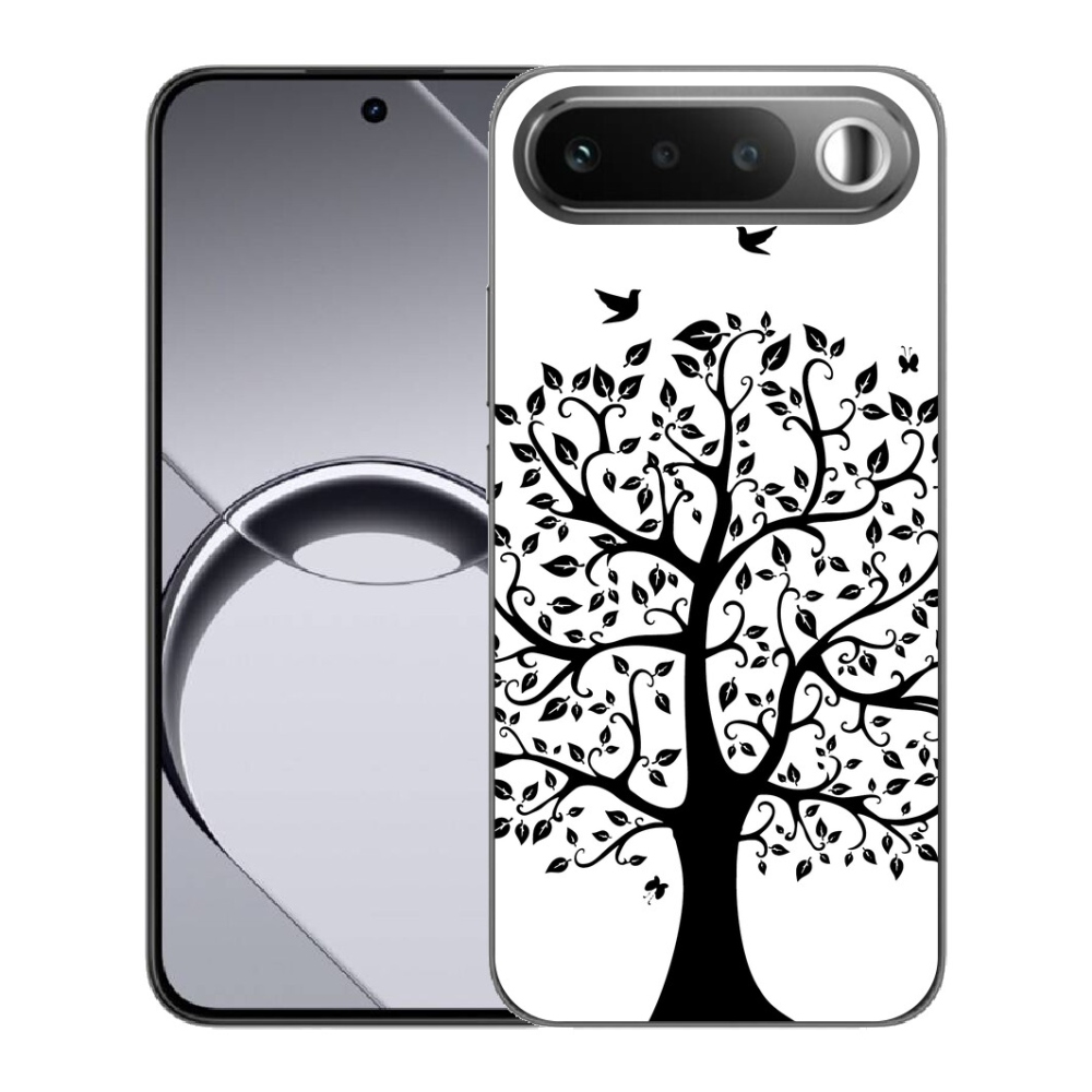 mmCase géltok a Realme 16 5G-hez – fekete-fehér fa