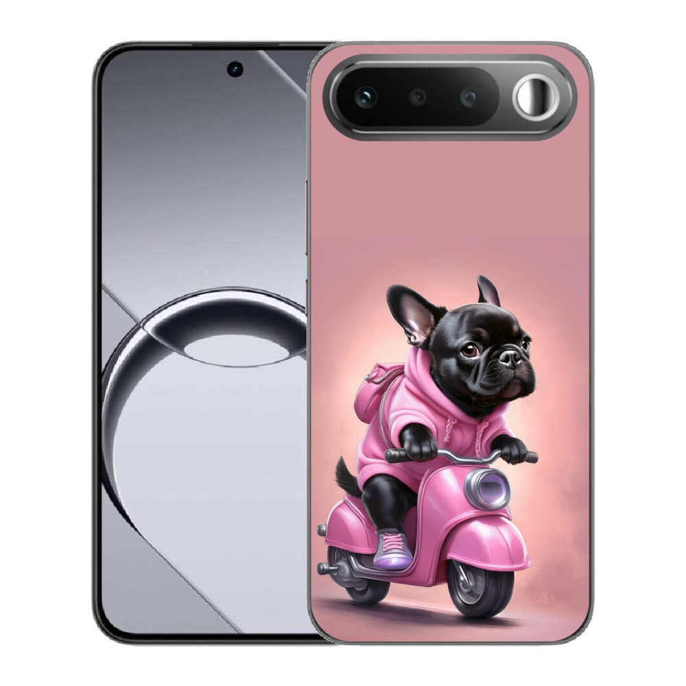 mmCase gél tok a Realme 16 5G-hez – francia buldog robogón