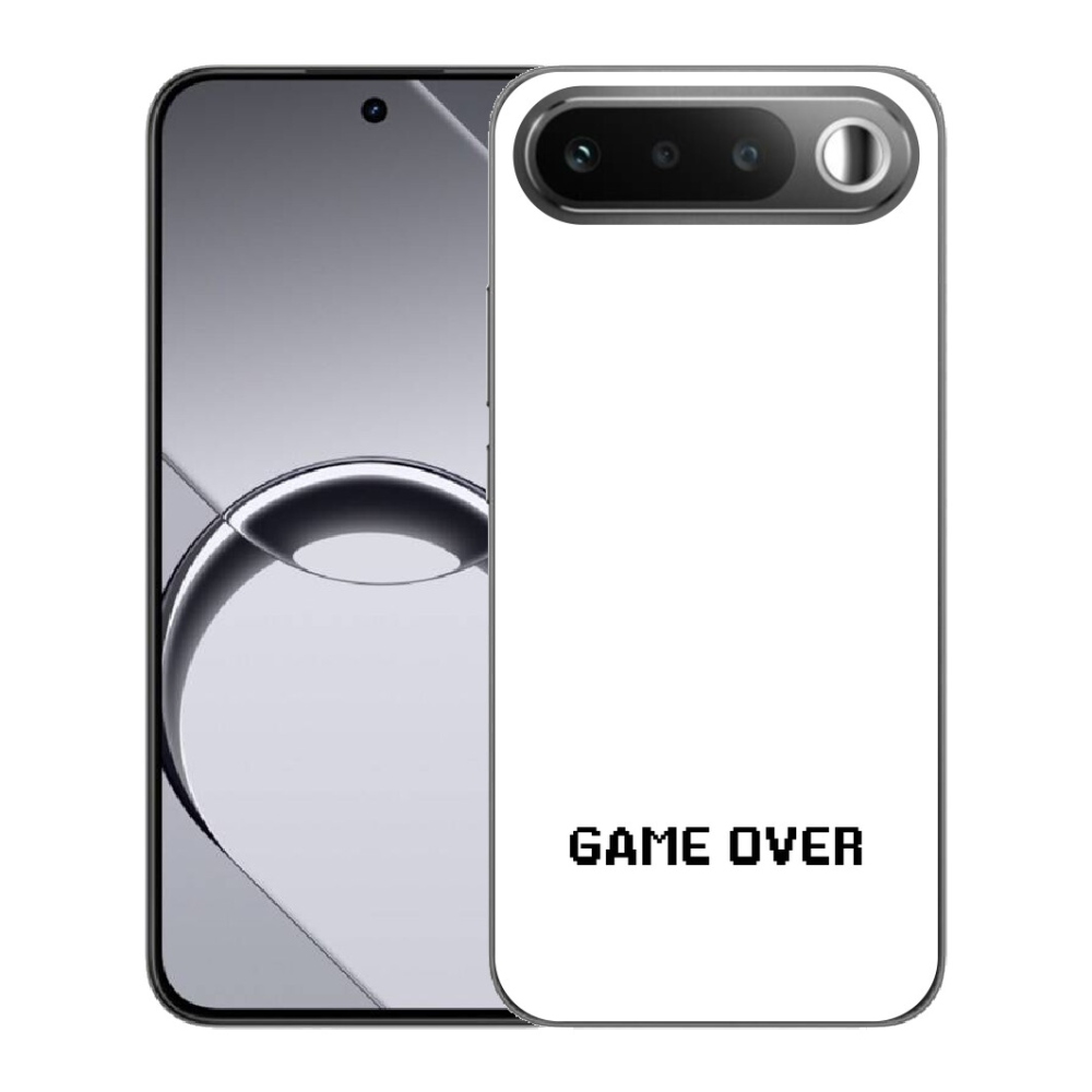 mmCase gélhuzat a Realme 16 5G-hez – „game over” fehér háttérrel