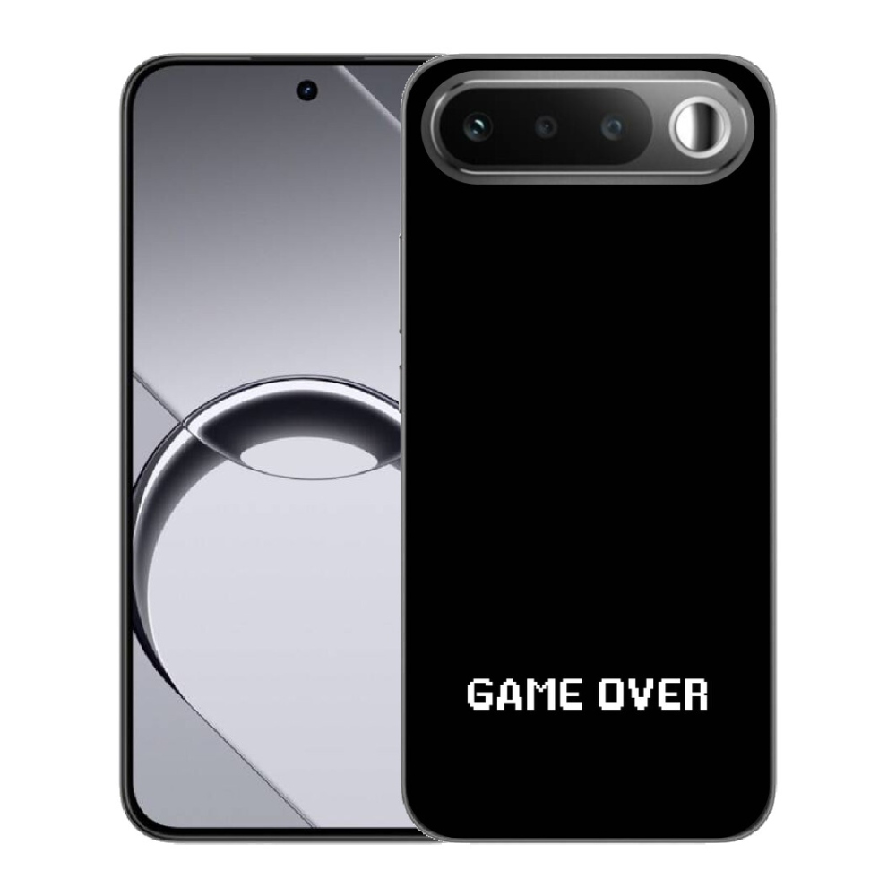 mmCase gél tok a Realme 16 5G-hez – „game over” fekete háttérrel