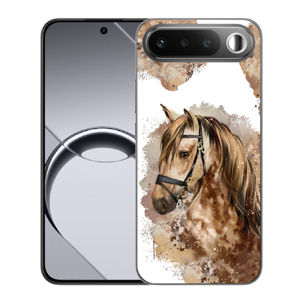 mmCase gél tok a Realme 16 5G-hez – barna, rajzolt ló