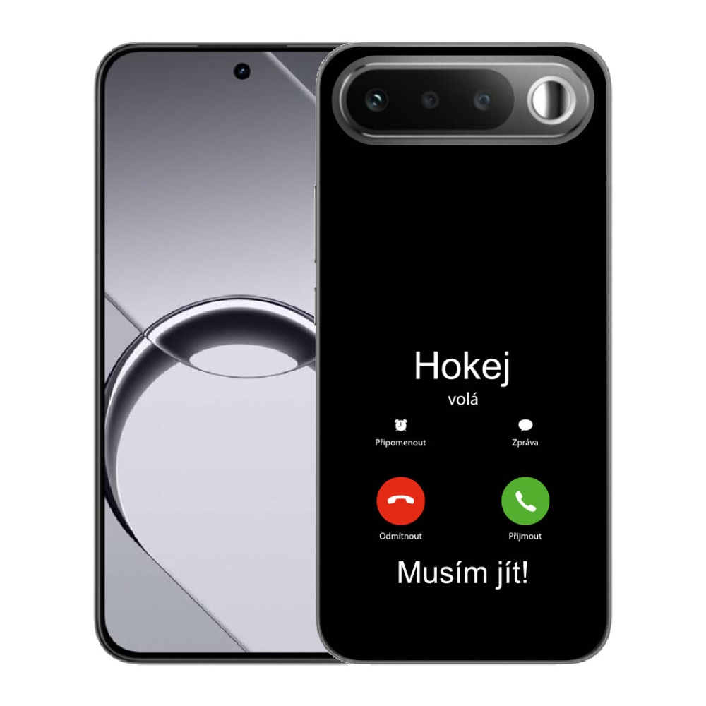 mmCase gél tok a Realme 16 5G-hez – „Hockey Calls” fekete háttérrel