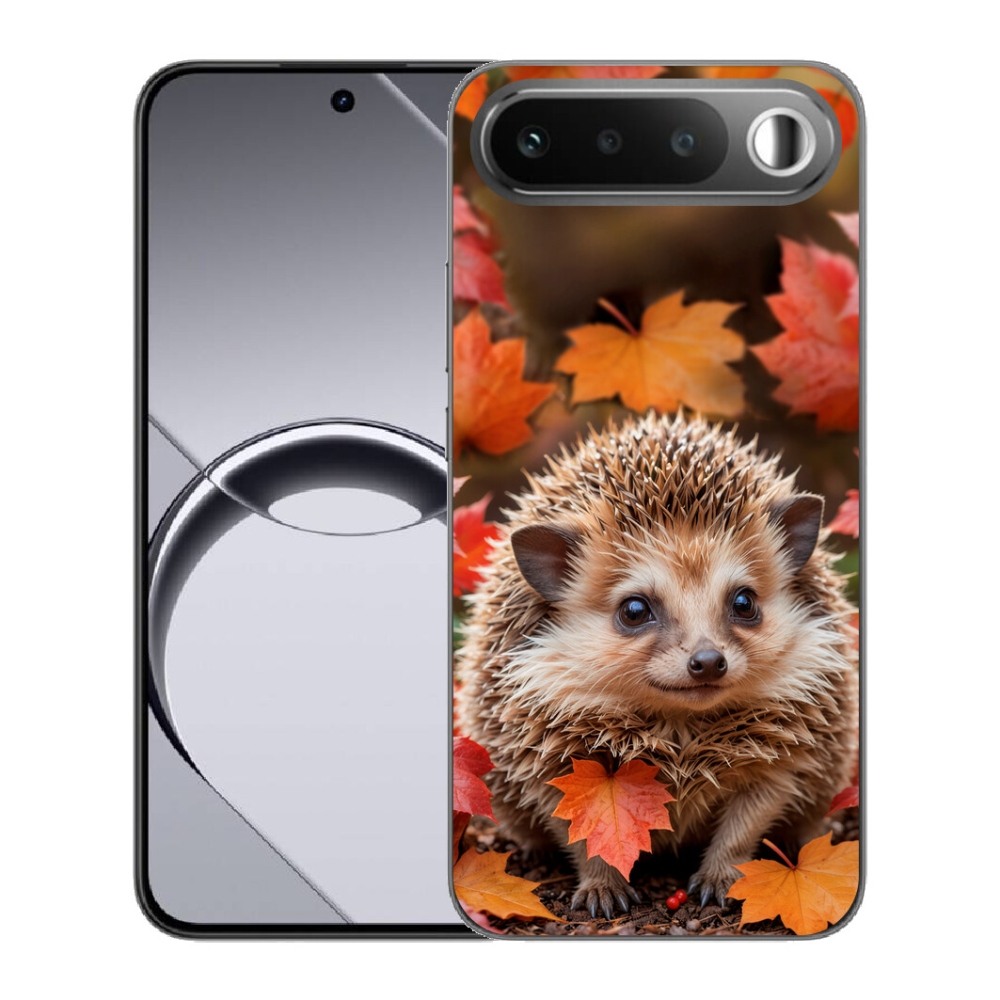 mmCase gélhuzat a Realme 16 5G-hez – sündisznó a levelek között