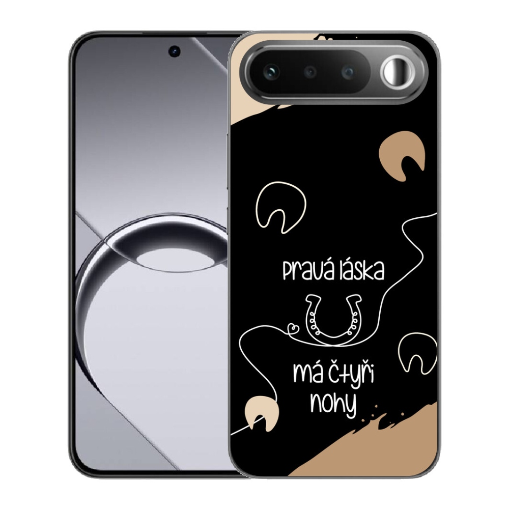mmCase géltok a Realme 16 5G-hez – ló motívum, fekete háttér