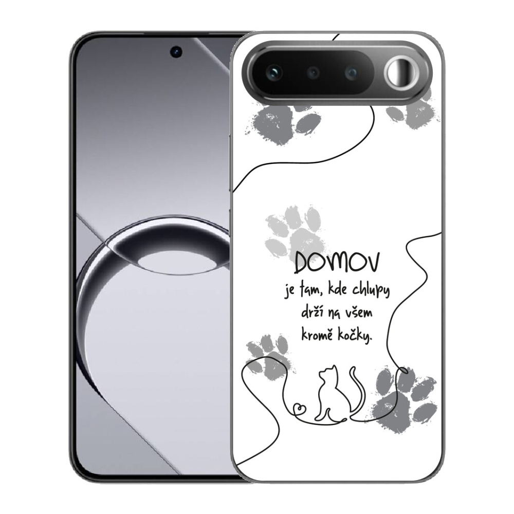 mmCase gél tok a Realme 16 5G-hez – macskás motívum, fehér háttér