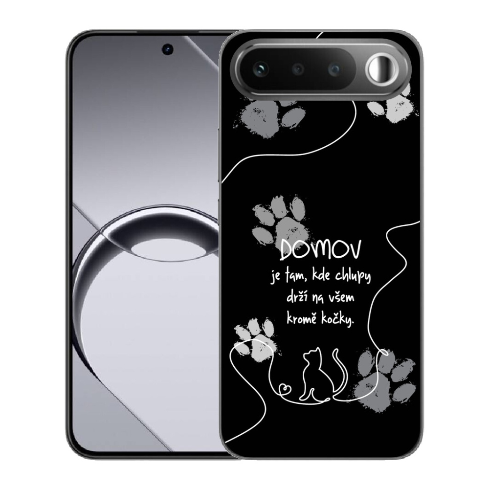 mmCase gél tok a Realme 16 5G-hez – macskás motívum, fekete háttér