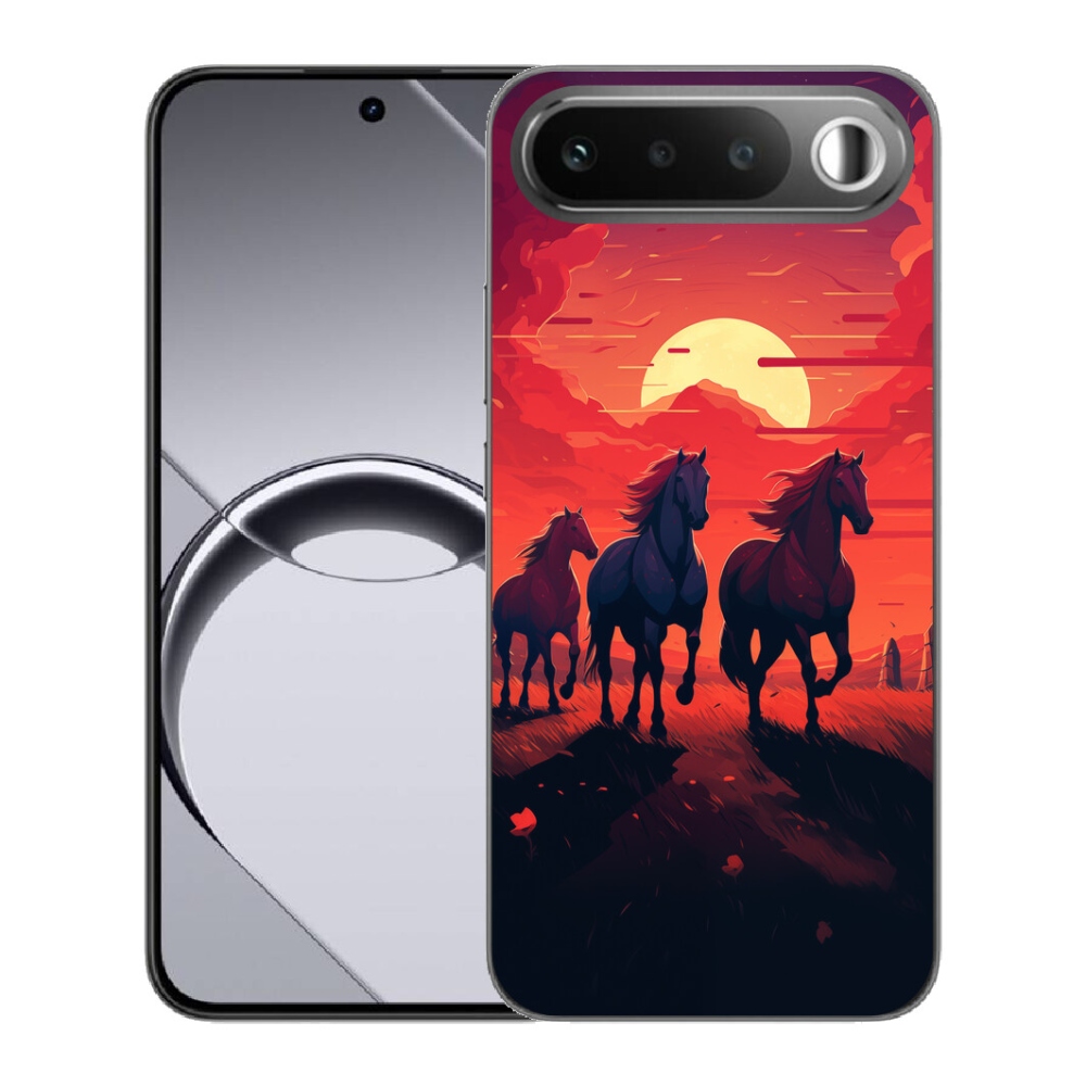 mmCase gél tok a Realme 16 5G-hez – lovak és naplemente