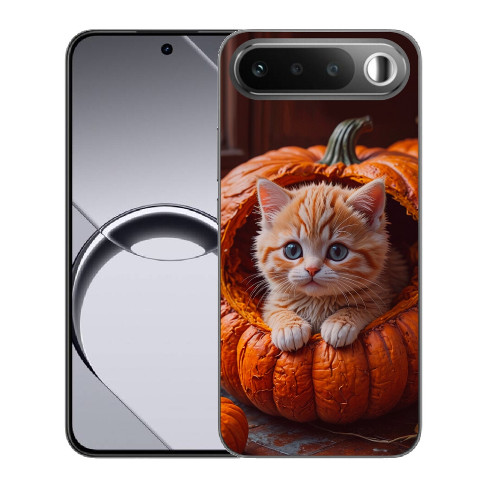 mmCase gél tok a Realme 16 5G-hez – cica és sütőtök 2