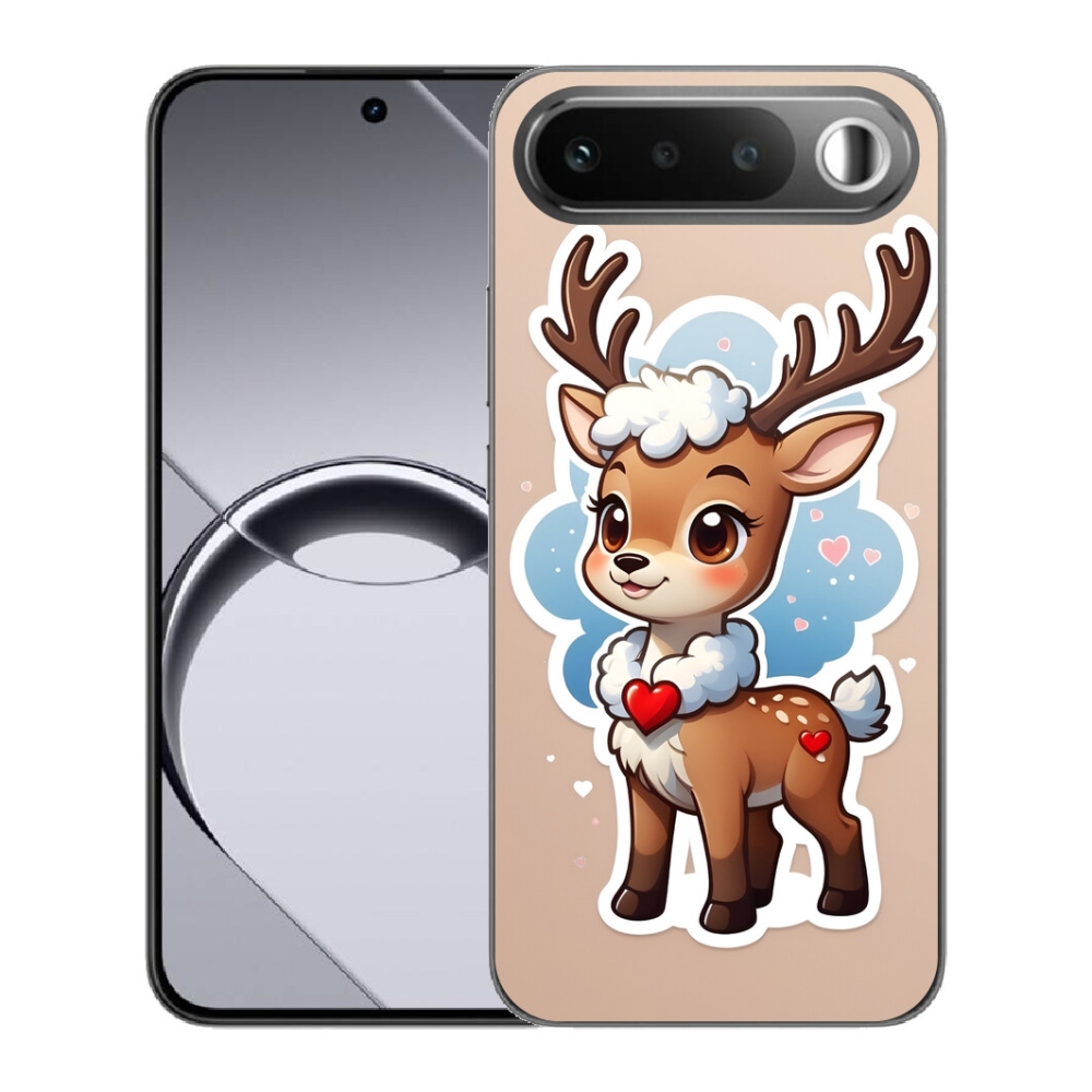 mmCase géltok a Realme 16 5G-hez – rajzolt rénszarvas