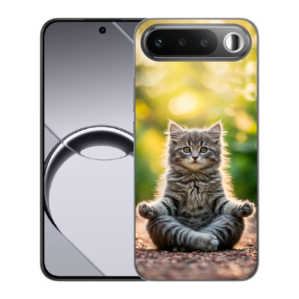 mmCase géltok a Realme 16 5G-hez – meditáló cica