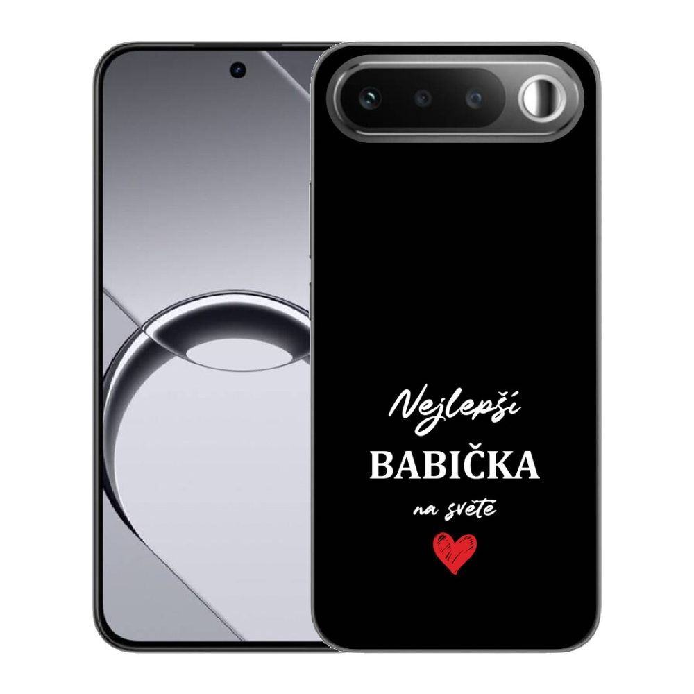 mmCase gél tok a Realme 16 5G-hez – a legjobb „nagymama 1” fekete háttérrel