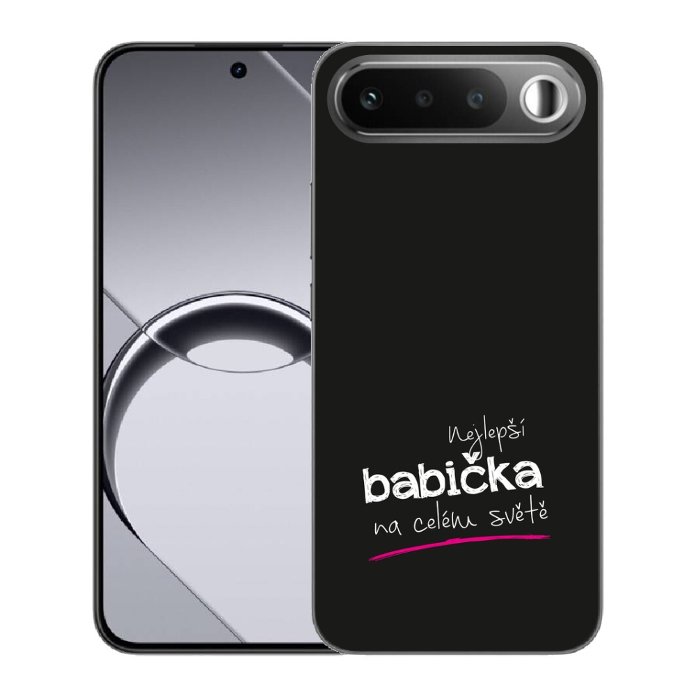 mmCase gél tok a Realme 16 5G-hez – a legjobb „nagymama 4” fekete háttérrel