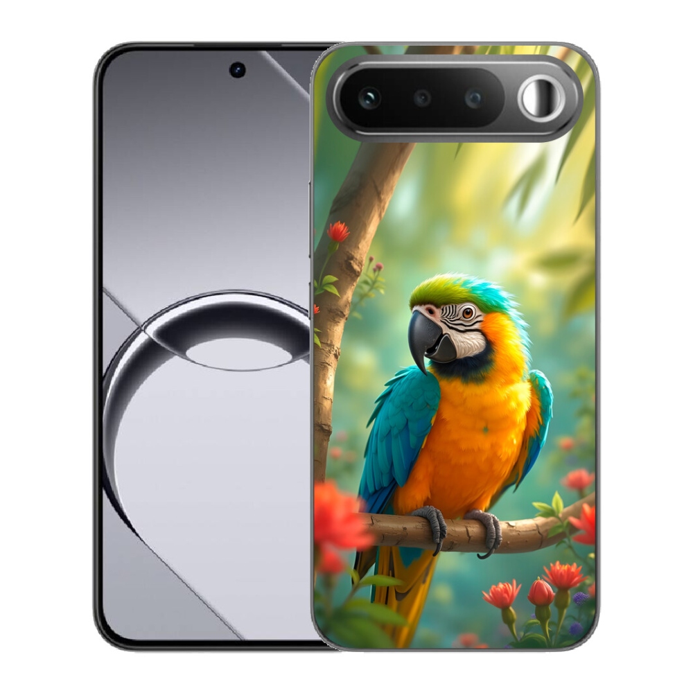 mmCase géltok a Realme 16 5G-hez – kék-sárga ara papagáj