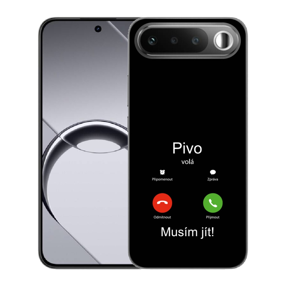 mmCase gél tok a Realme 16 5G-hez – „A sör hív” fekete háttérrel