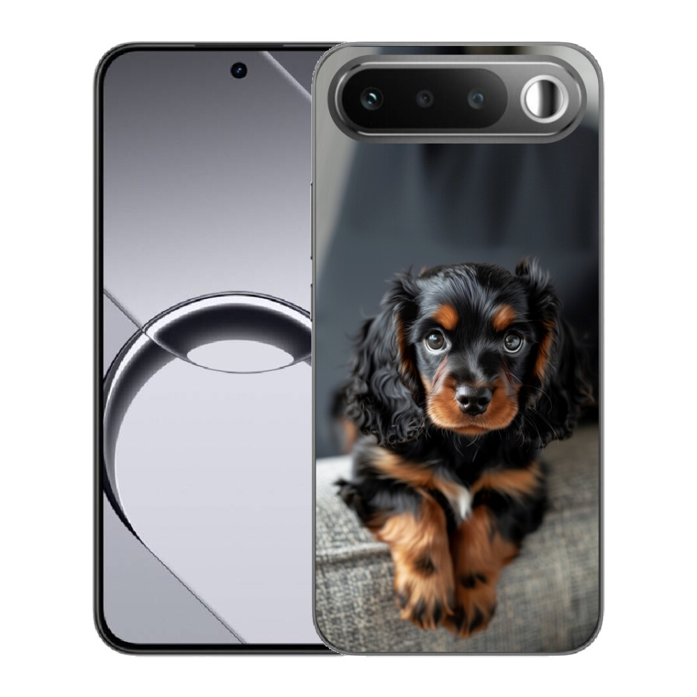 mmCase gél tok a Realme 16 5G-hez – aranyos, hosszúszőrű tacskó