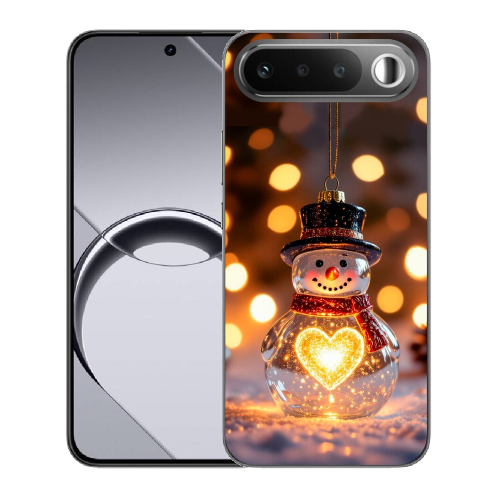 mmCase gél tok a Realme 16 5G-hez – világító karácsonyi hóember