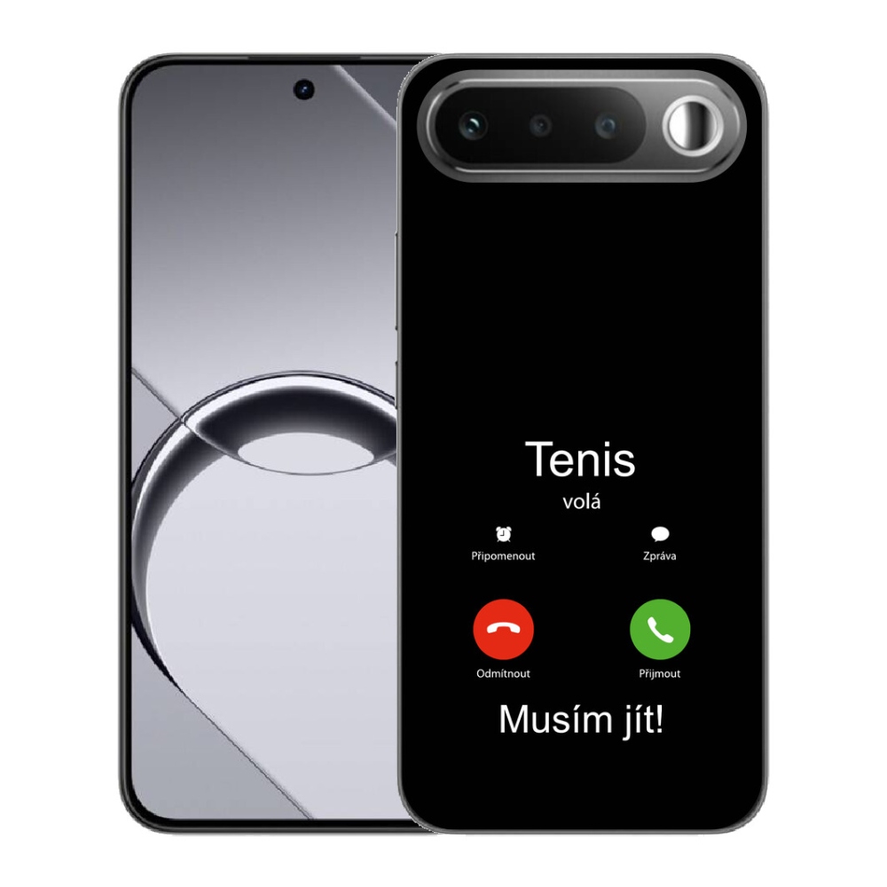 mmCase gél tok a Realme 16 5G-hez – „Tenisz hív” fekete háttérrel