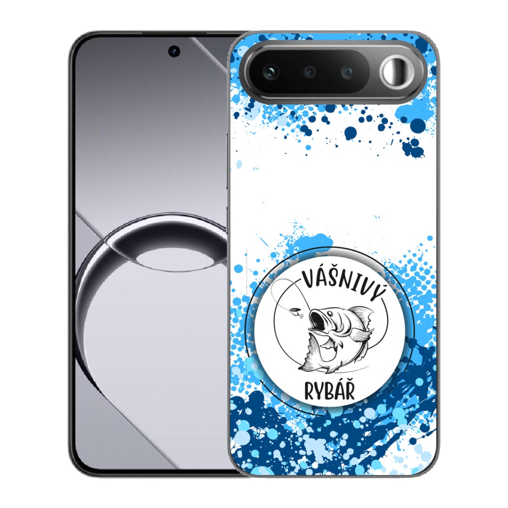 mmCase géltok a Realme 16 5G-hez – szenvedélyes horgász, fehér háttérrel