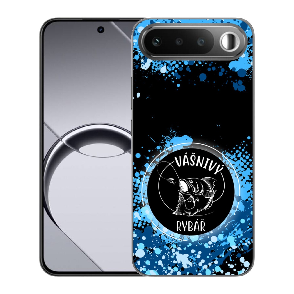 mmCase géltok a Realme 16 5G-hez – szenvedélyes horgász, fekete háttérrel