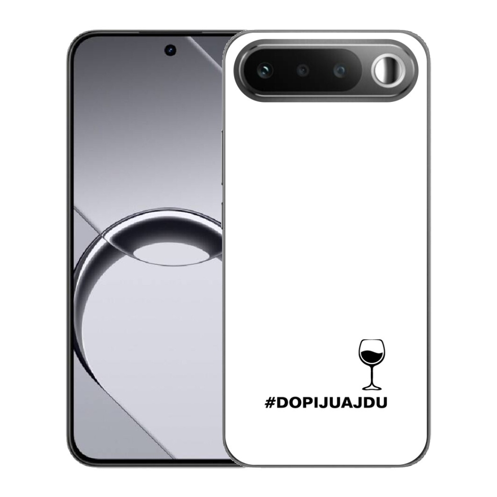 mmCase gél tok a Realme 16 5G-hez – szőlőmotívum fehér háttérrel
