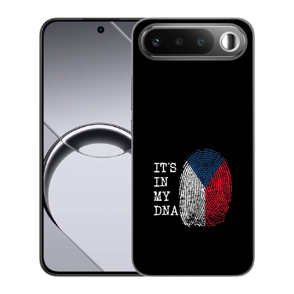 mmCase gél tok a Realme 16 5G-hez – zászló, ujjlenyomat, fekete háttér