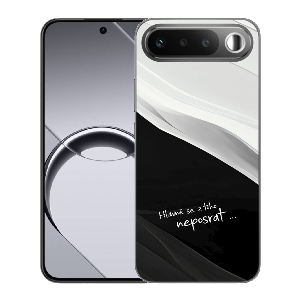 mmCase gél tok a Realme 16 5G-hez – vicces felirat, 13 fekete-fehér háttér