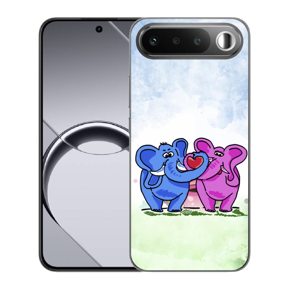mmCase gél tok a Realme 16 5G-hez – szerelmes elefántok