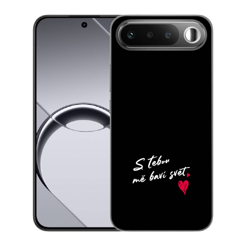 mmCase gél tok a Realme 16 5G-hez – „In Love” felirat, fekete háttér, 1-es méret