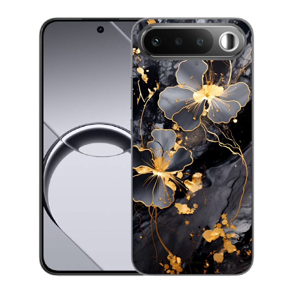mmCase gél tok a Realme 16 5G-hez – arany virágok