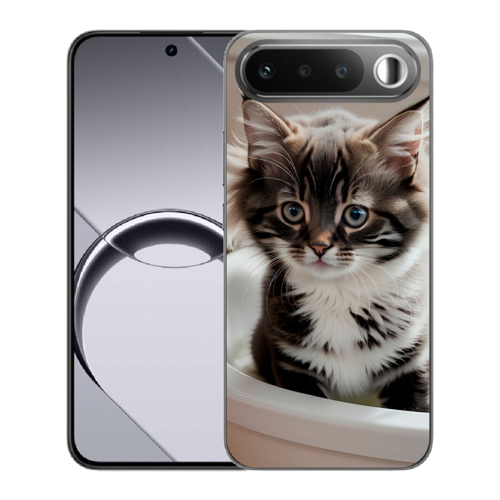 mmCase gél tok a Realme 16 5G-hez – kíváncsi cica