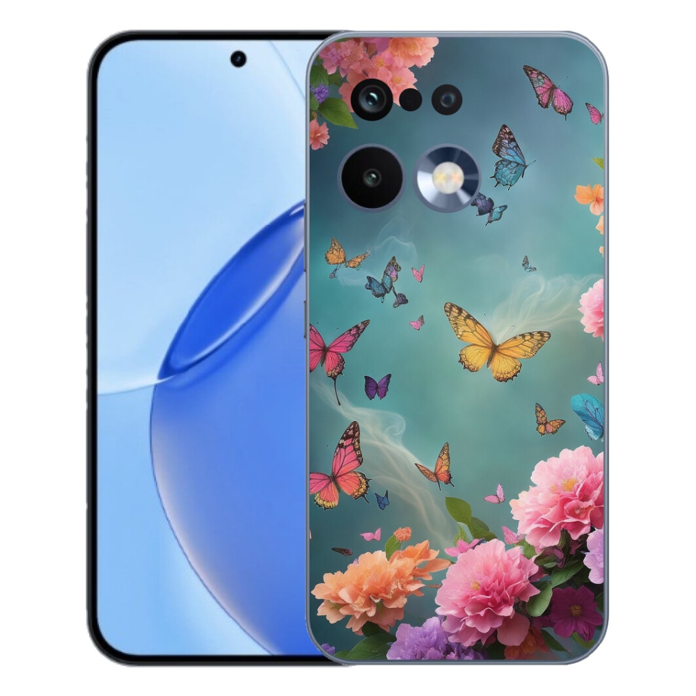 mmCase gél tok a Realme 16 Pro-hoz – színes virágok és pillangók