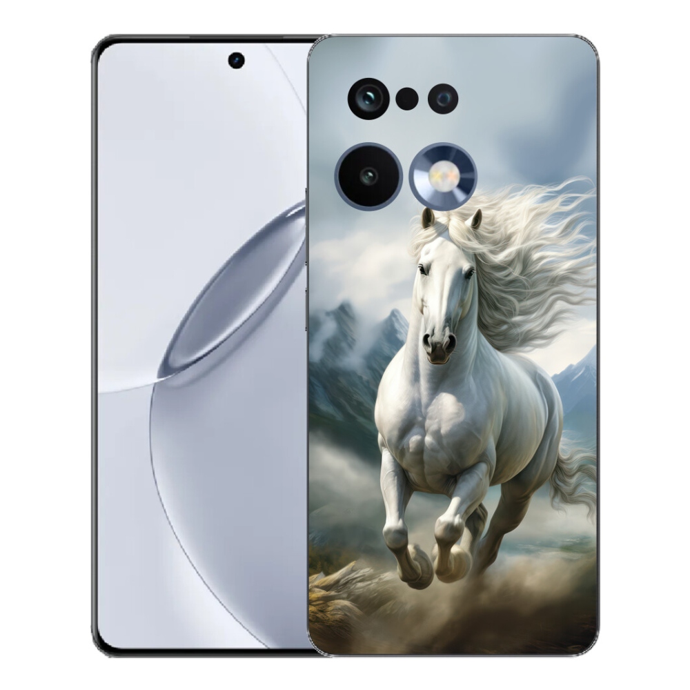 mmCase gél tok a Realme 16 Pro+ készülékhez – futó fehér ló 3