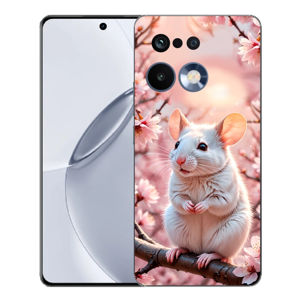 mmCase géltok a Realme 16 Pro+ készülékhez – fehér egér egy ágon